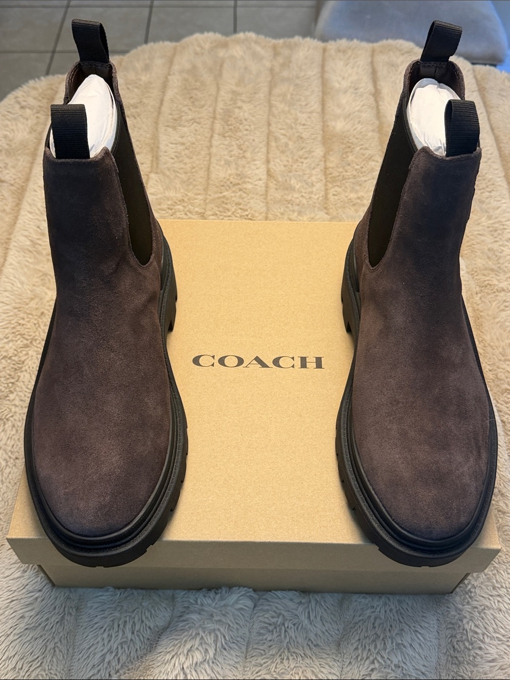 Coach Men’s Dark Brown Suede Chukka Boots